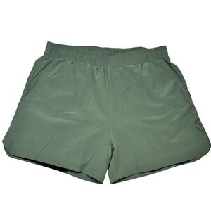 Virus 2N1 Performance Shorts Mens Large Sage Green Lined Zipper Pocket